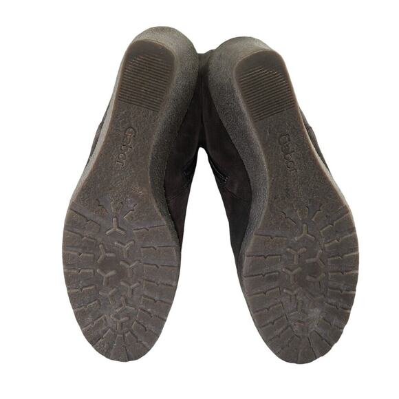 Gabor Shoes Womens 10 Wedge Boots Suede Knee High Zip Fashion Rinkata Patchwork - Picture 9 of 16